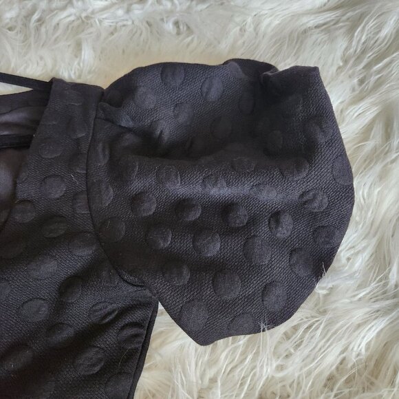 Betsey Johnson Dress Women XXL Mini Puff Sleeves Mini Dress Polka Dots - Picture 7 of 15